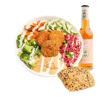 Veggie Bowl mit Brot & Getränk